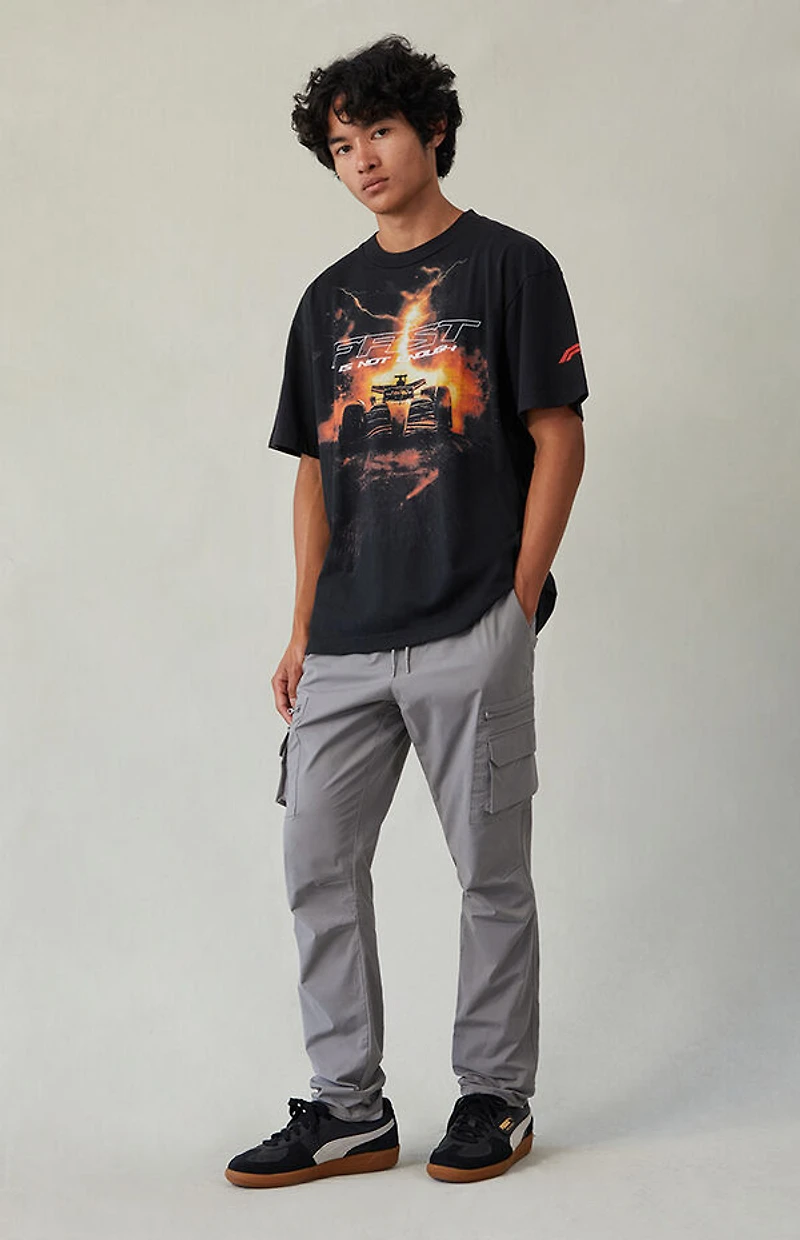 Pacsun Stretch Gray Slim Cargo Pants