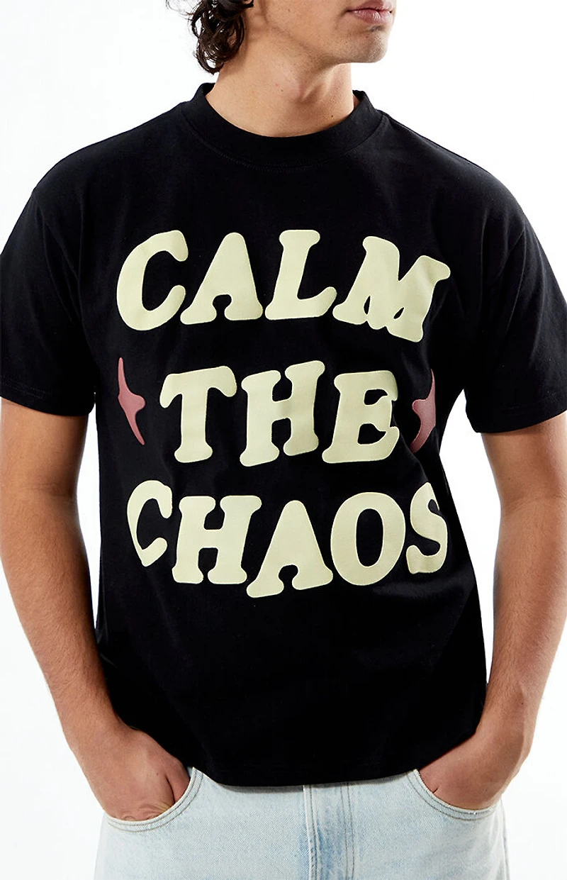 Pacsun Calm The Chaos Boxy Puff Graphic T-Shirt