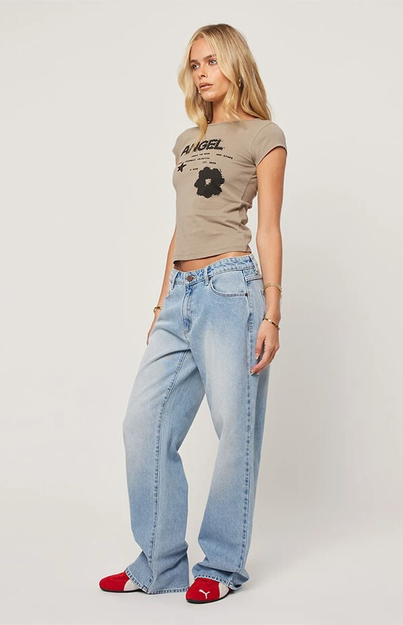 ABRAND 99 Kaia Worn Low Rise Baggy Jeans