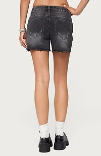 Edikted Scottie Low Rise Denim Shorts