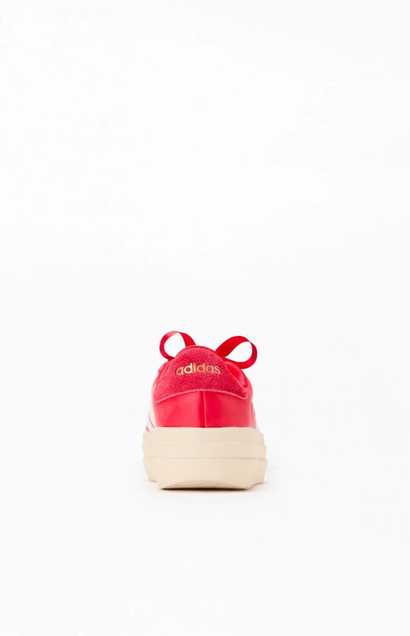 adidas Women's Red VL Court Bold Sneakers