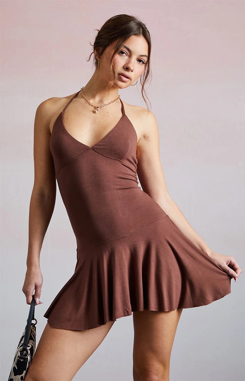 Third Charm Amara Halter Mini Dress