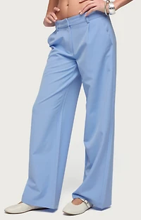 Edikted Pinstripe Tailored Straight Leg Pants