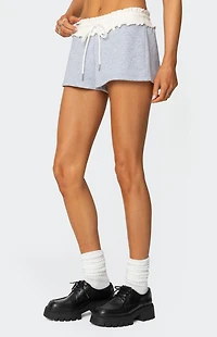 Edikted Isolde Scrunch Waist Sweat Shorts