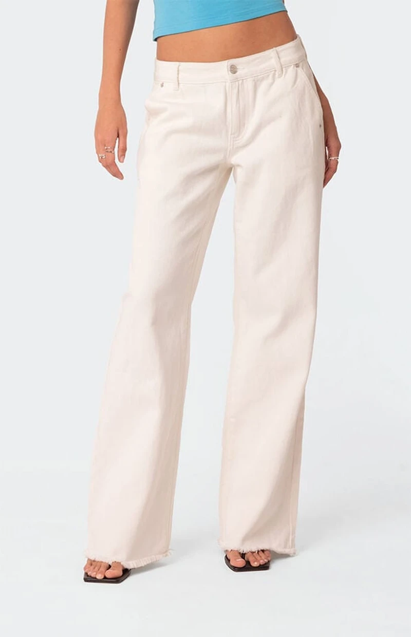 Edikted Dahlia Low Rise Straight Leg Jeans