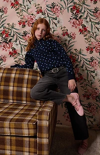 Pacsun Kids Navy Polka Dot Pullover Hoodie