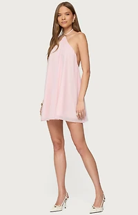 Edikted Emeline Backless Halter Mini Dress