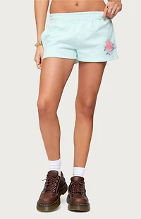 Edikted Beach Bloom Sweat Shorts