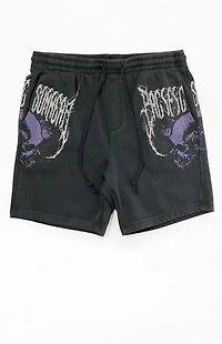 Pacsun Skull Fleece Sweat Shorts
