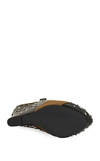 AZALEA WANG Women's Callia Black Wedge Booties