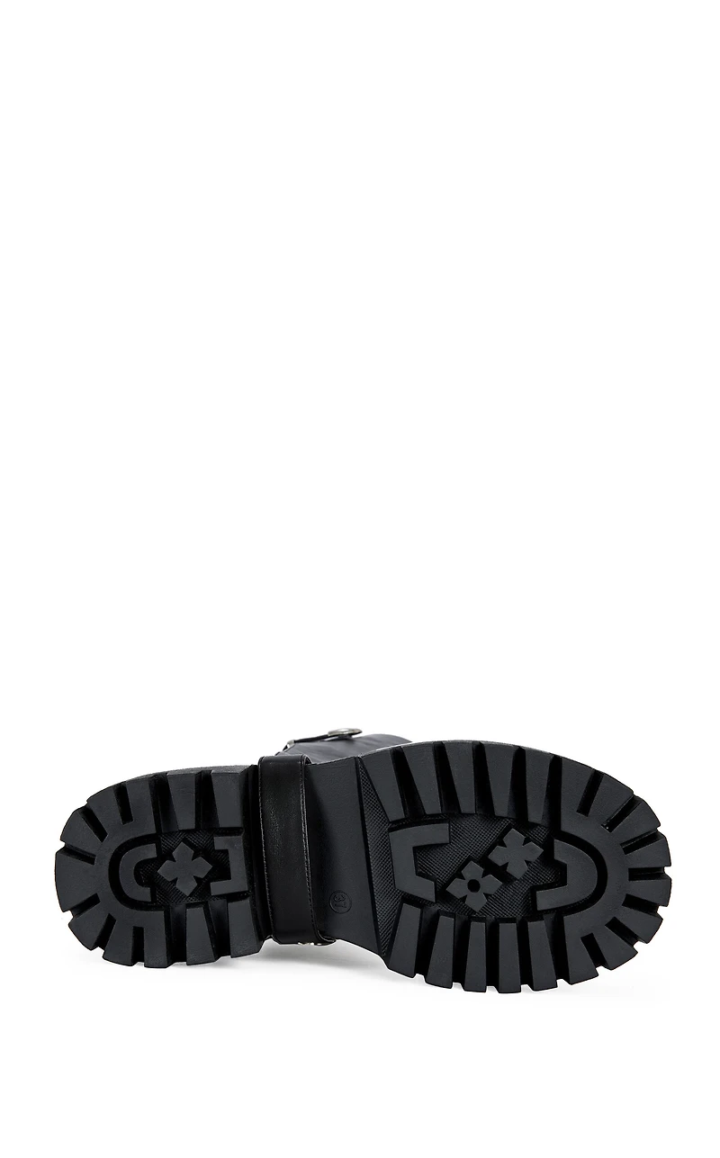 AZALEA WANG Women's Rampage Black 2-Way Combat Boots