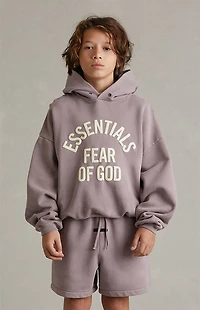 Fear of God ESSENTIALS Kids Faded Mauve Campus '90s Hoodie