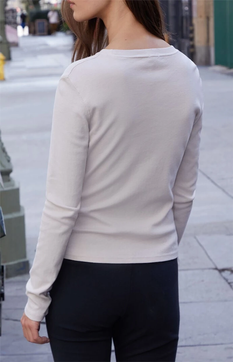 John Galt Cream Zelly Long Sleeve Top