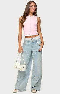 Edikted Basel Button Up Tank Top