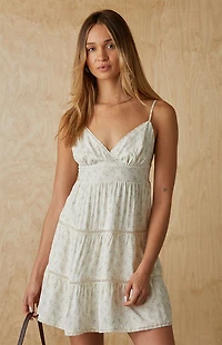Your Favorite Tiered V-Neck Mini Dress