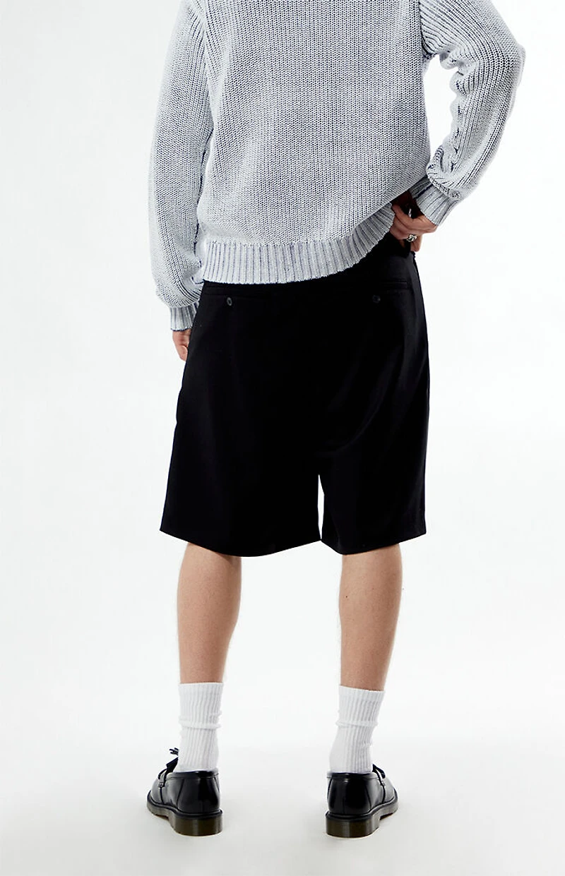 FIELD OF STUDY by Pacsun Black Trouser Baggy Shorts