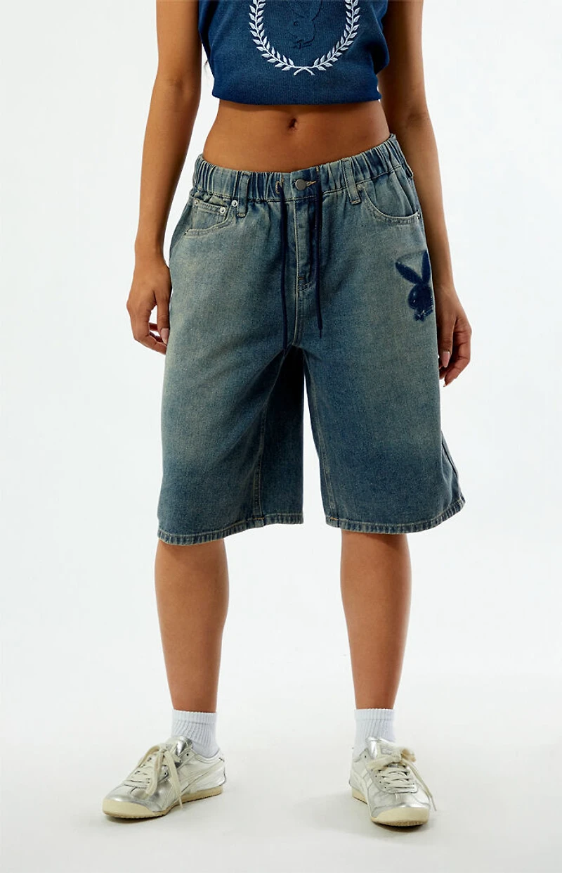 Playboy By PacSun Drawstring Denim Jorts
