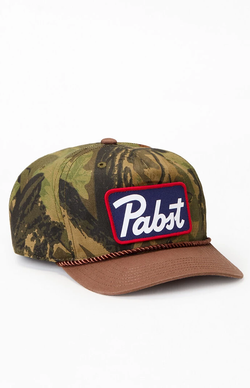 Pabst Blue Ribbon Camo Snapback Hat