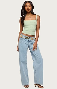 Edikted Tall Raelynn Washed Low Rise Baggy Jeans
