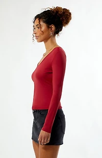 Your Favorite Demi Scoop Neck Long Sleeve Top
