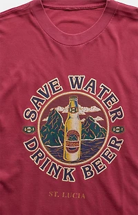 PS VINTAGE 90s Save Water Drink Beer Graphic T-Shirt