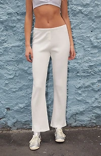 John Galt White Keira Pointelle Pajama Pants