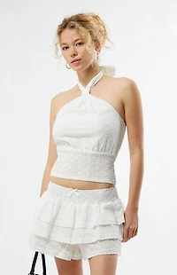 Your Favorite Tiered Eyelet Shorts