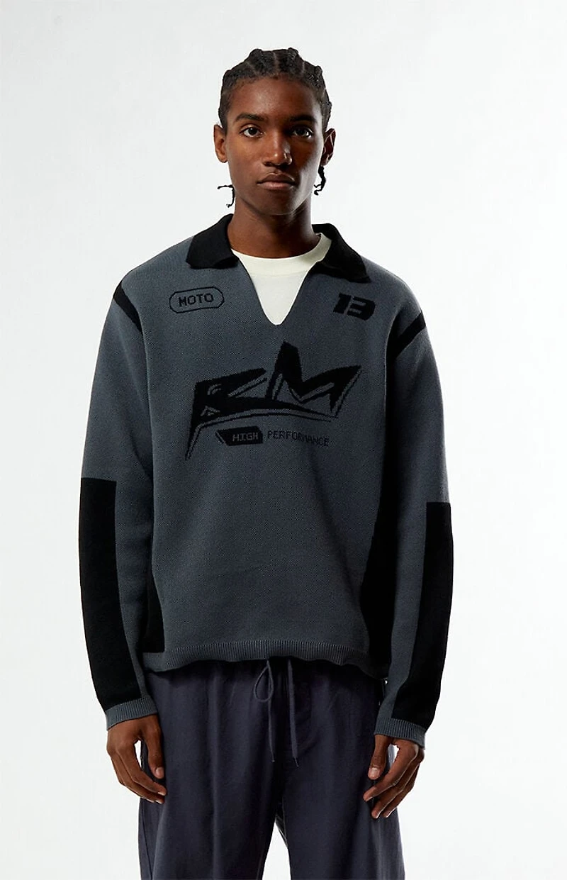 Pacsun Moto Jacquard Polo Sweater