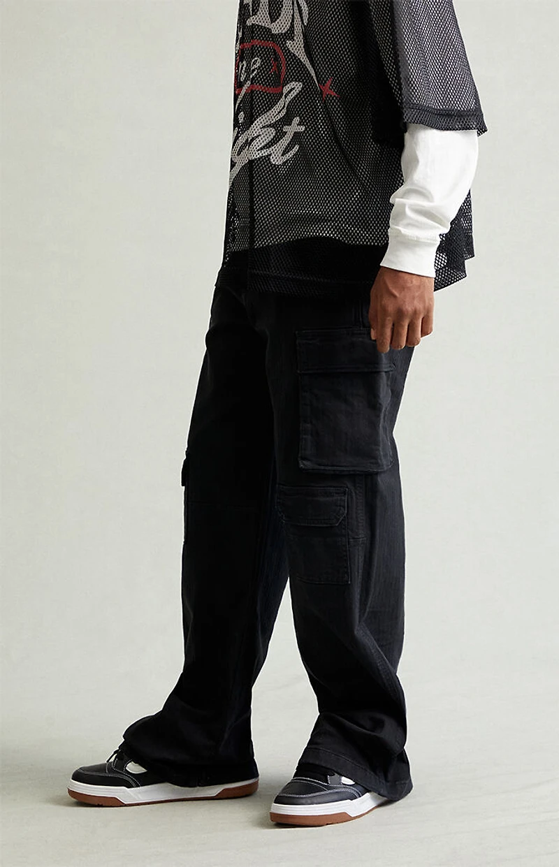 Pacsun Blake Extreme Baggy Pants Stretch Cargo Black