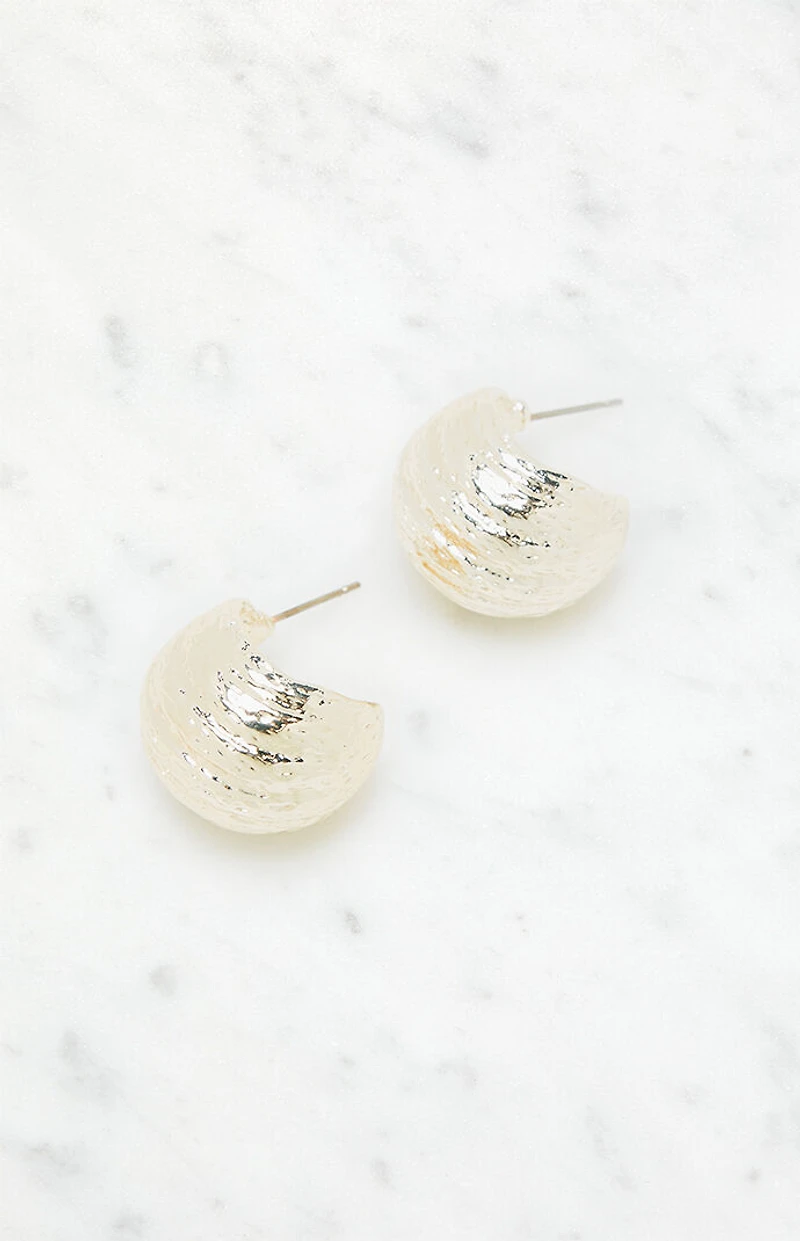 LA Hearts Chunky Round Hoop Earrings