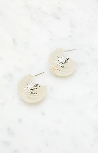 LA Hearts Chunky Round Hoop Earrings