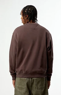 Tommy Jeans Brown Boucle Font Play Crew Neck Sweatshirt