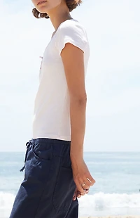 John Galt Pink Zelly Short Sleeve Top