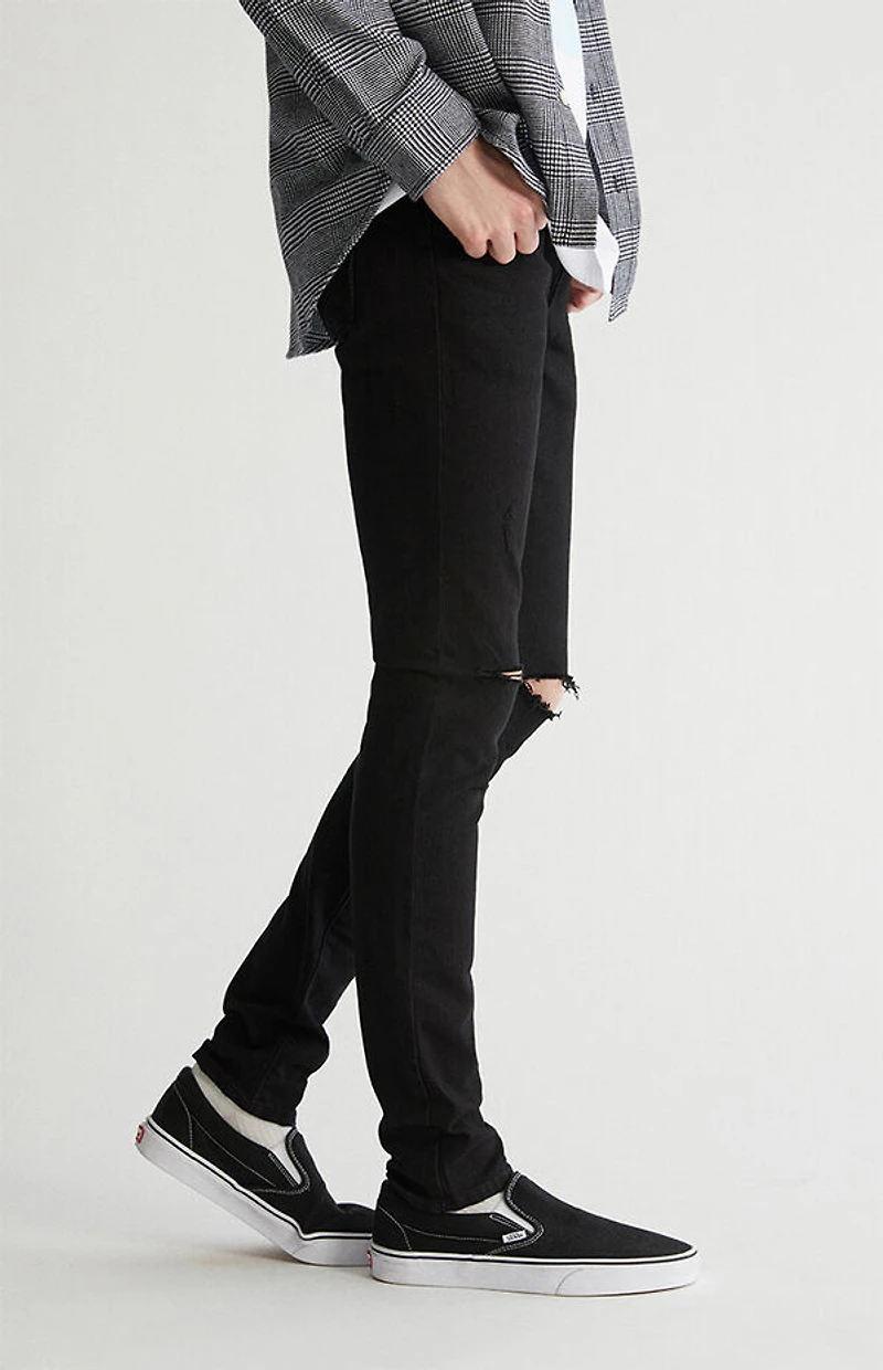 Pacsun Black Ripped Stacked Skinny Jeans