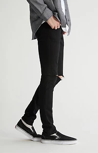 Pacsun Black Ripped Stacked Skinny Jeans