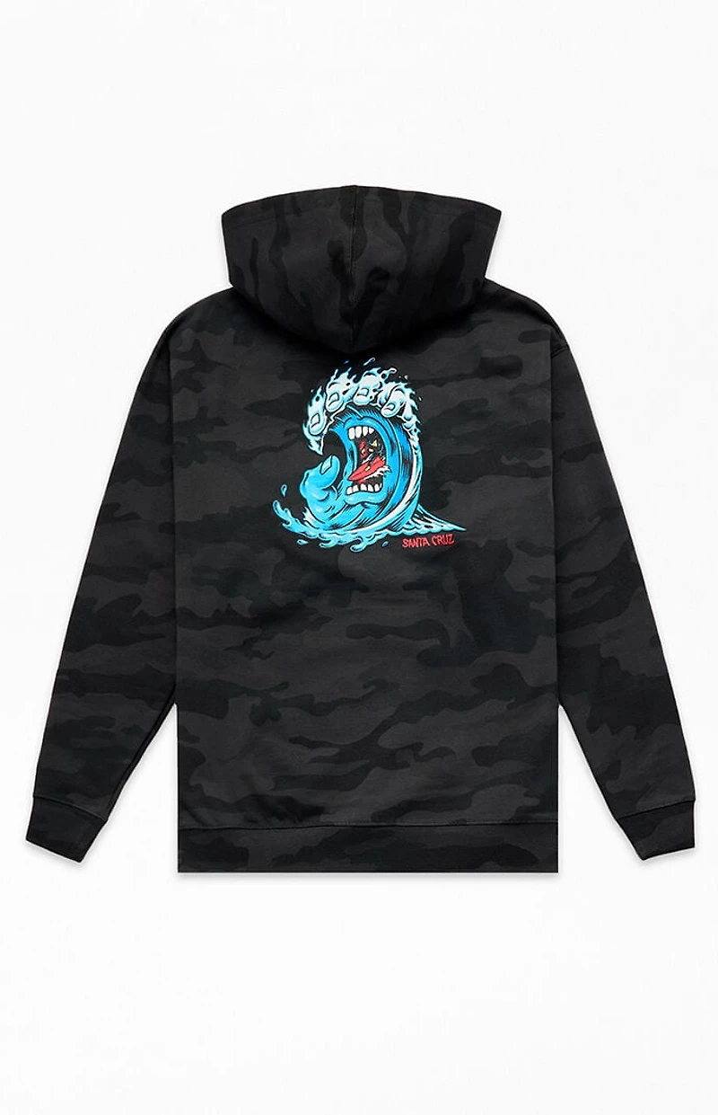 Santa Cruz Kids Black Camo Screaming Wave Hoodie