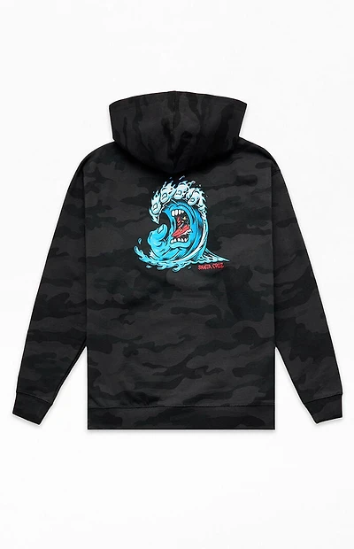 Santa Cruz Kids Black Camo Screaming Wave Hoodie