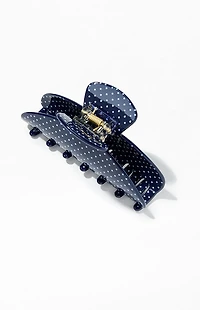 John Galt Navy Polka Dot Hair Claw Clip