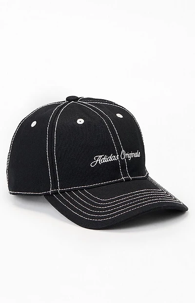 adidas Black Signature Strapback Dad Hat
