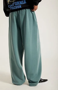 Pacsun Green Washed Fleece Extreme Baggy Sweatpants