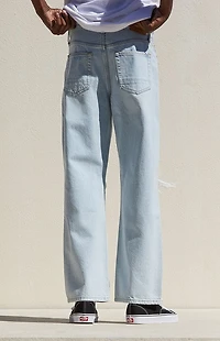 Pacsun Light Indigo Baggy Ripped Jeans