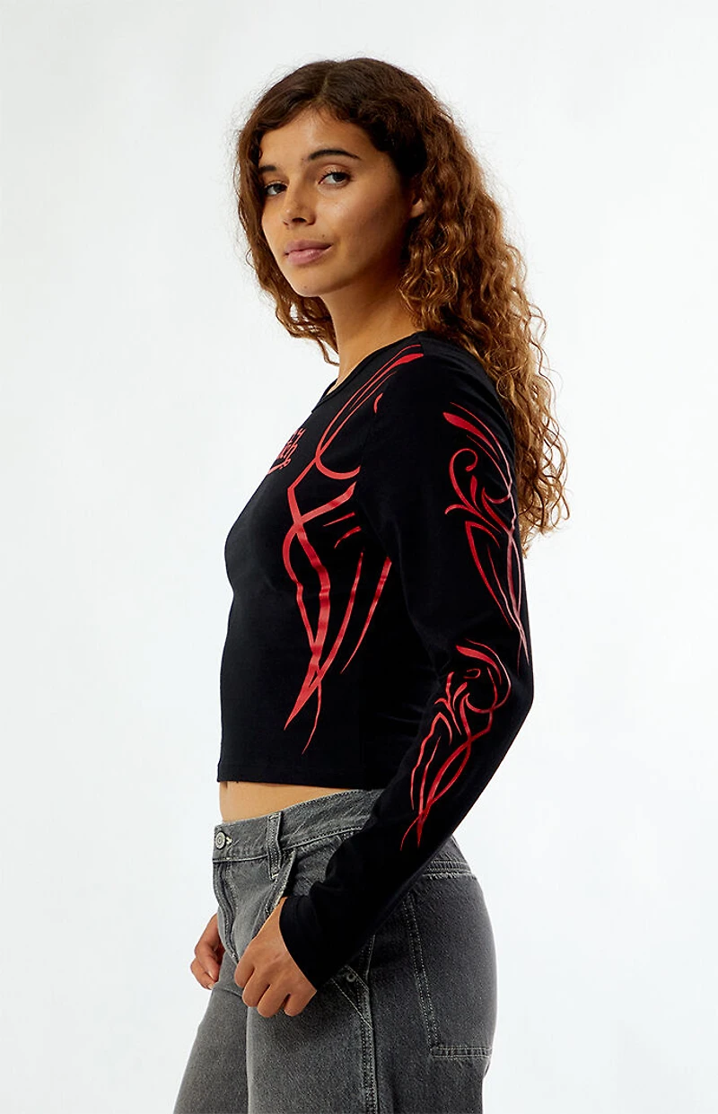 Von Dutch Long Sleeve Crop Top