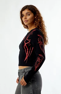 Von Dutch Long Sleeve Crop Top
