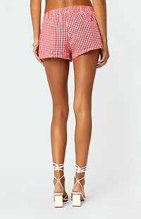 Edikted Gingham Boxer Shorts