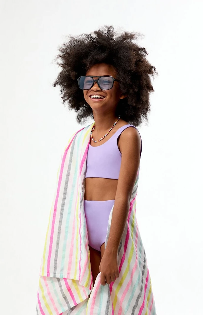 Pacsun Kids Violet Tank & High Waisted Bikini Set