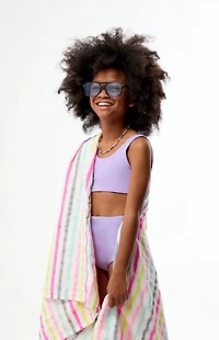 Pacsun Kids Violet Tank & High Waisted Bikini Set
