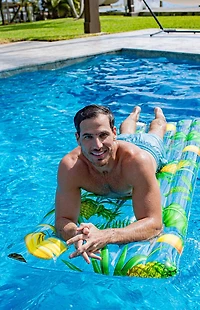 PoolCandy Resort Collection Tropical Flower Deluxe Pool Raft