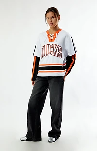 WILD COLLECTIVE x NHL Anaheim Ducks Layered Long Sleeve Hockey Jersey