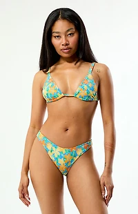 Pacsun Floral Rae Triangle Bikini Top