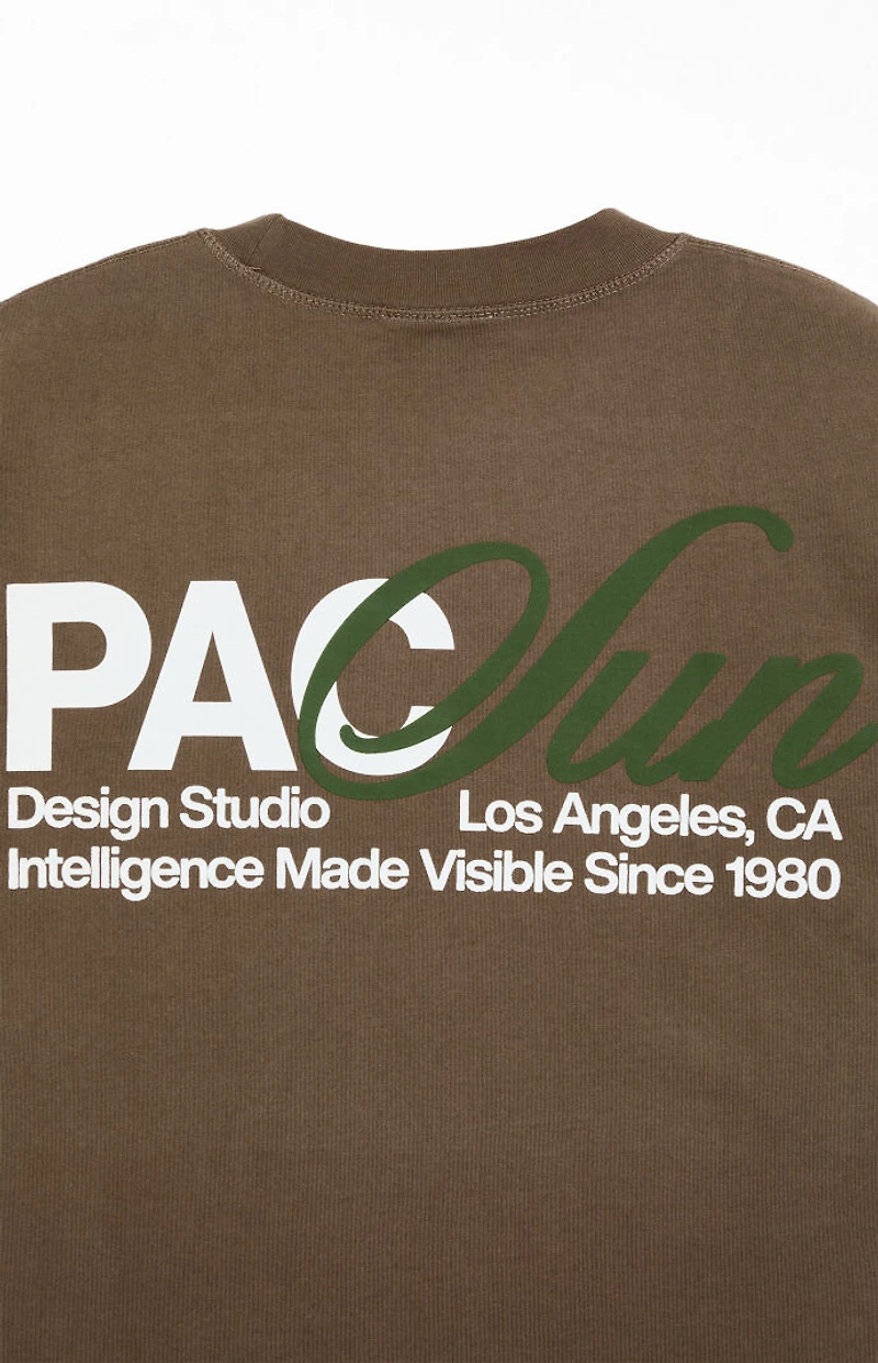 Pacsun Brown Design Studio T-Shirt
